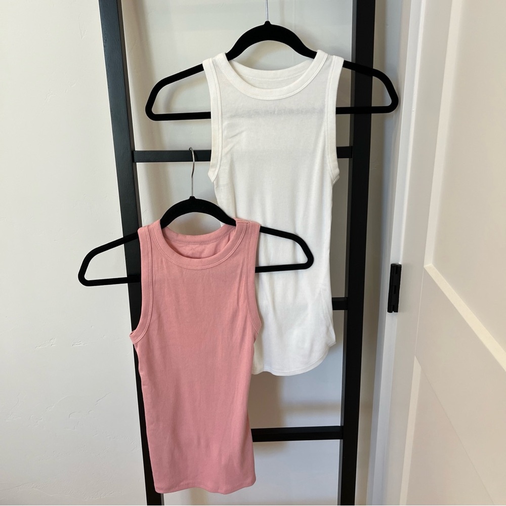 a new day Women's Tank Tops - White and Pink